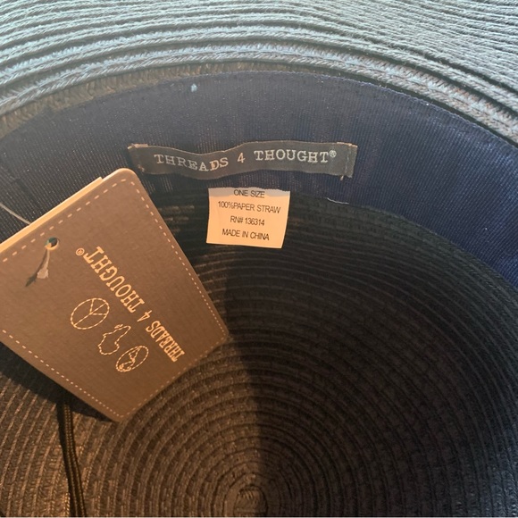Threads 4 Thought midnight blue straw hat - Picture 10 of 12